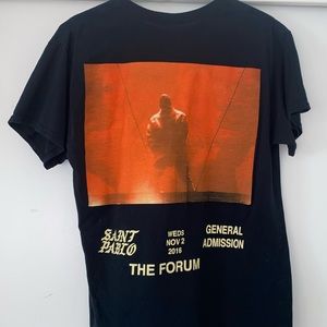 KANYE WEST YEEZY 2016 SAINT PABLO THE FORUM TOUR TEE SHIRT L BLACK NOV 2, 2016